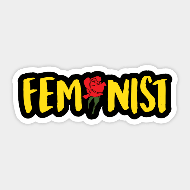 Feminist T-shirt Sticker by worshiptee